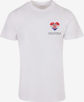 Merchcode Shirt 'Football - Croatia' in White: front