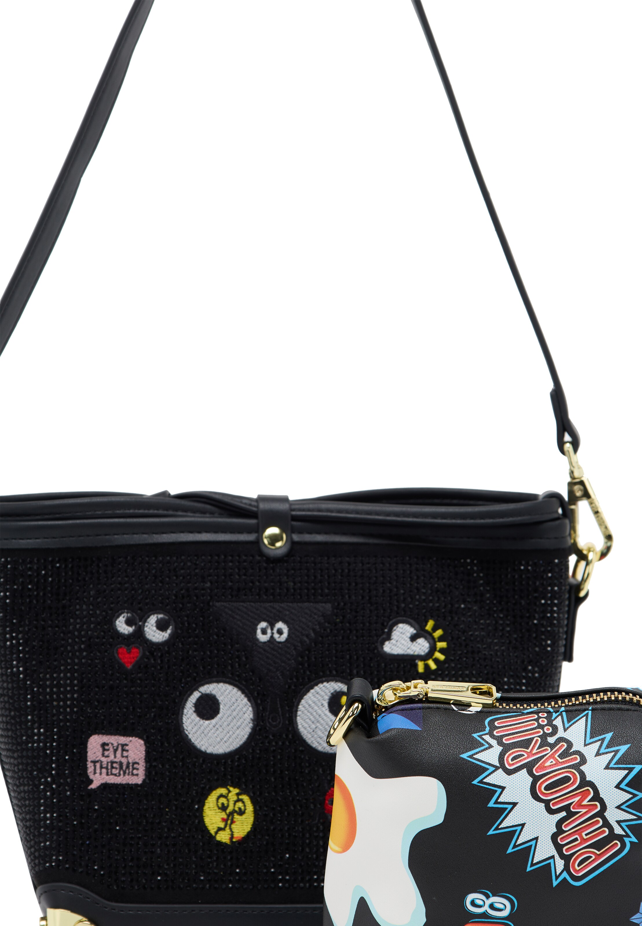 Sac bandoulière 'Pop Eyetheme' MYMO en noir