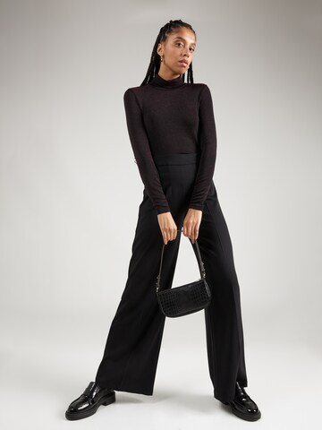 Wide Leg Pantalon à plis Marks & Spencer en noir