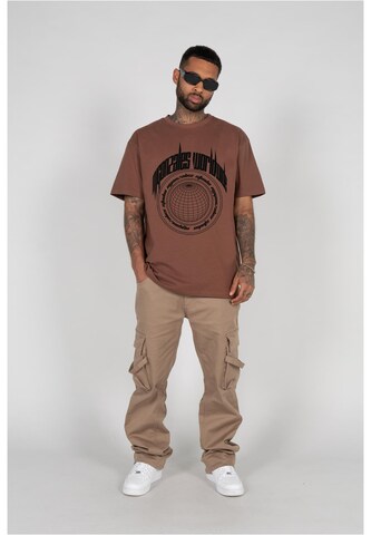 MJ Gonzales T-Shirt 'Worldwide' in Braun