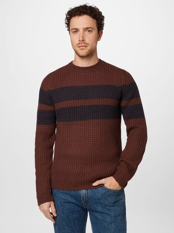 Only & Sons Sweter 'SAZLO' w kolorze brązowy: przód