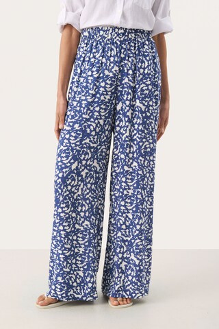 Part Two Wide leg Broek 'Alfies' in Blauw: voorkant