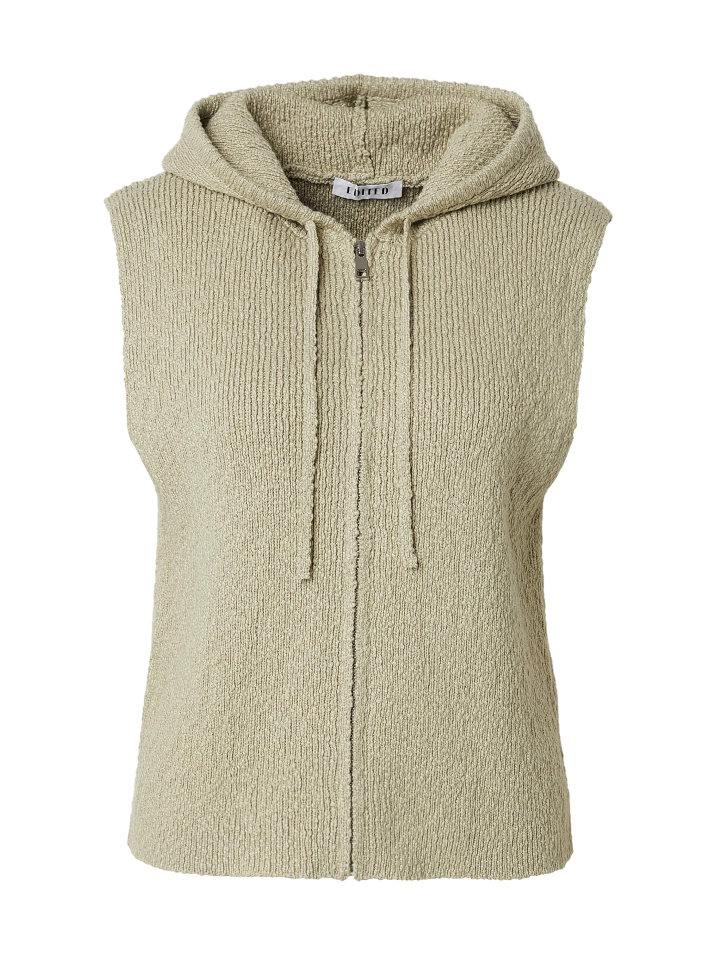 EDITED Kamizelka z dzianiny 'Velma' w kolorze zielony: przód