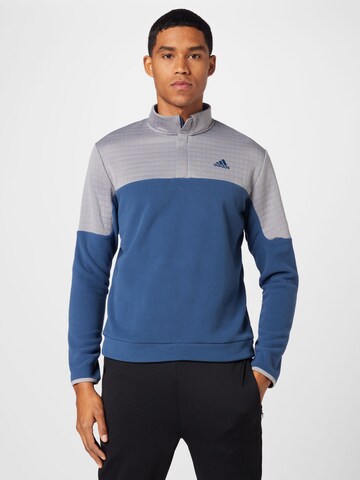 ADIDAS GOLF Athletic Sweater in Blue: front