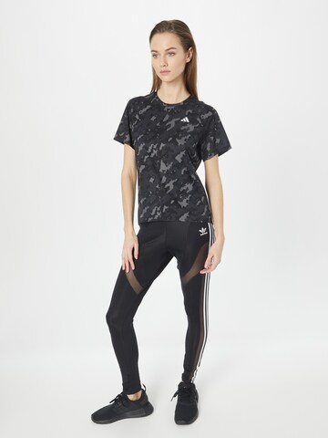 T-shirt fonctionnel 'Own The Run Camo' ADIDAS PERFORMANCE en noir