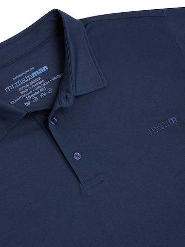 Mr Main Man Shirt 'Long Sleeve Piqué Polo Shirt' in Blauw