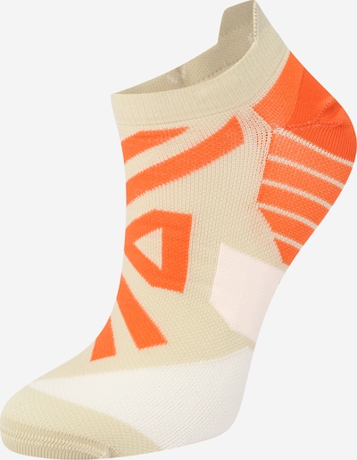 On Chaussettes de sport en écru / orange / blanc, Vue avec produit