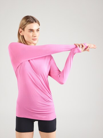 CURARE Yogawear - Camisa funcionais em rosa: frente