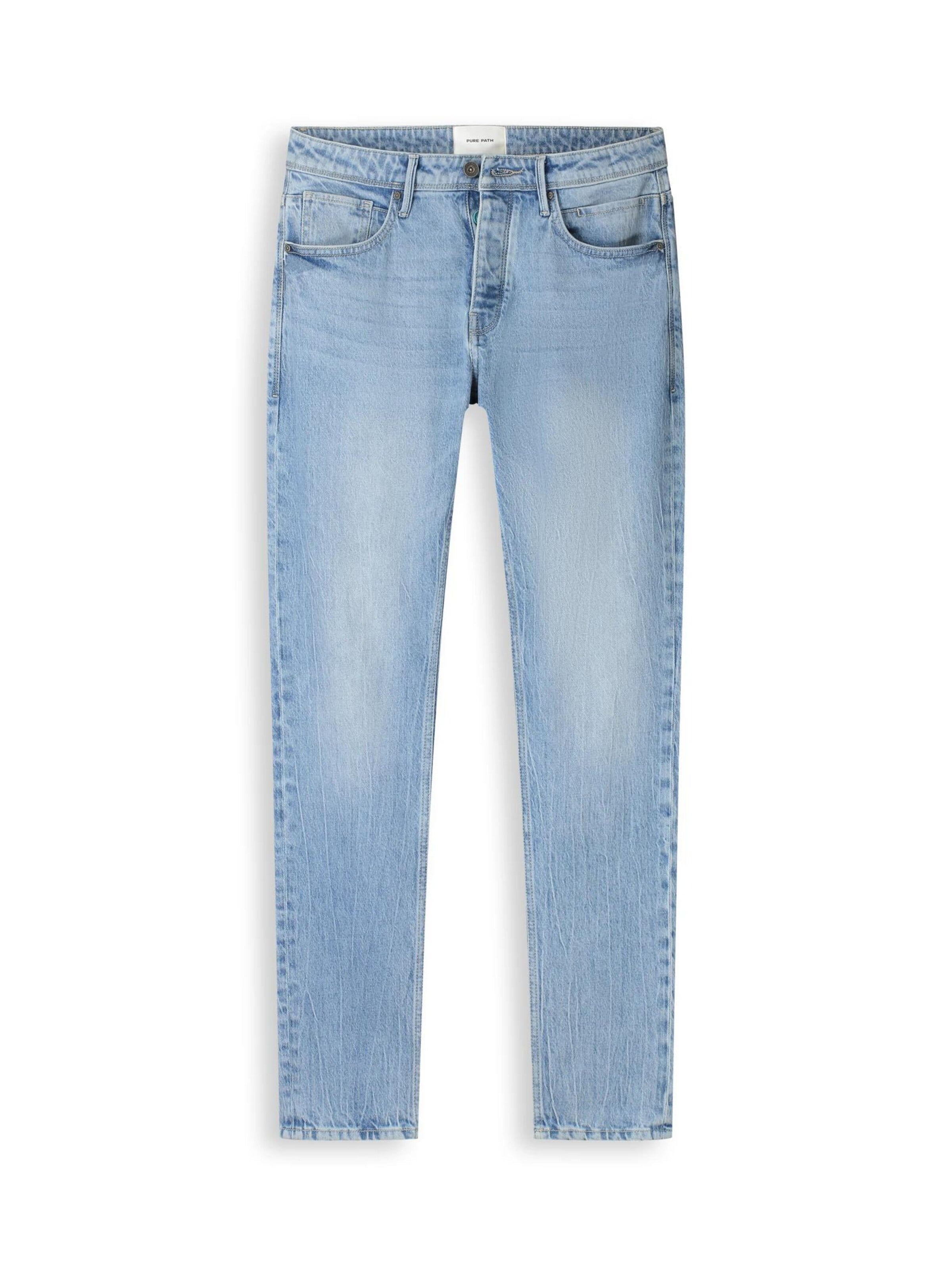 Pure Path Tapered Jeans in Blauw: voorkant