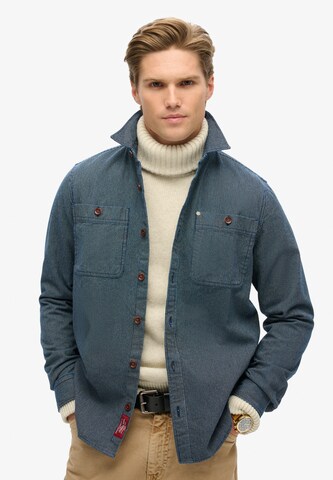 Superdry Tussenjas in Blauw: voorkant