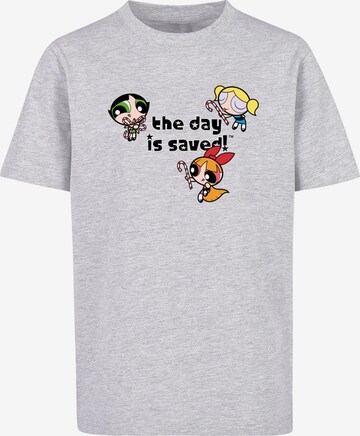 ABSOLUTE CULT T-Shirt 'The Powerpuff Girls - The Day Is Saved' in Grau: predná strana