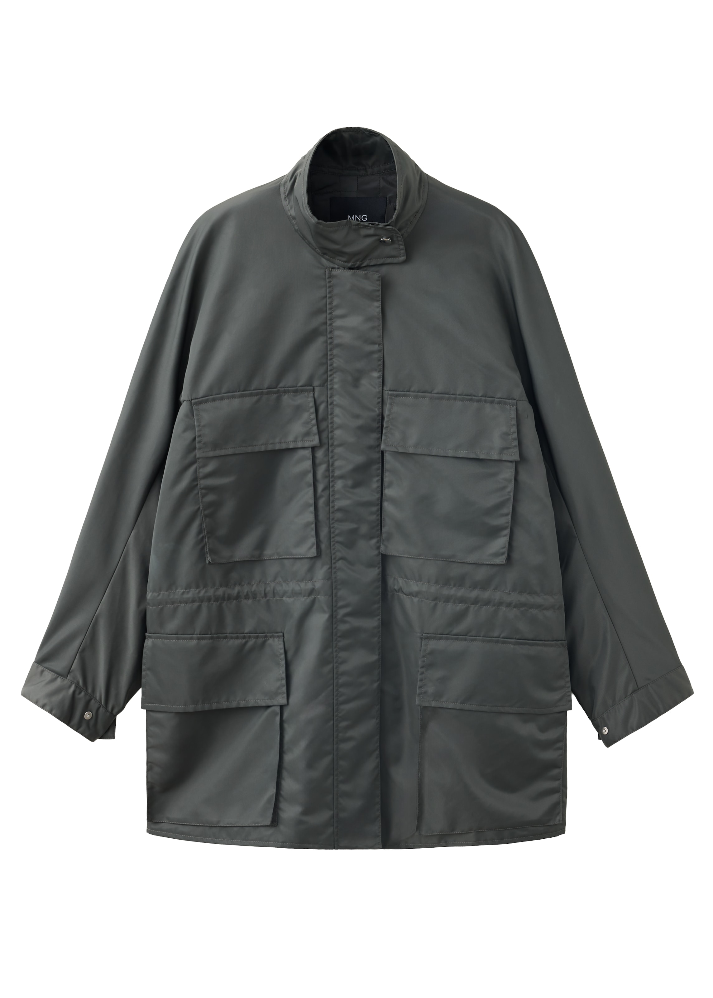 Parka di mezza stagione 'ESPIDI' di MANGO in grigio: frontale