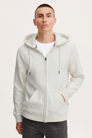 BLEND Zip-Up Hoodie 'Downton' in White: front