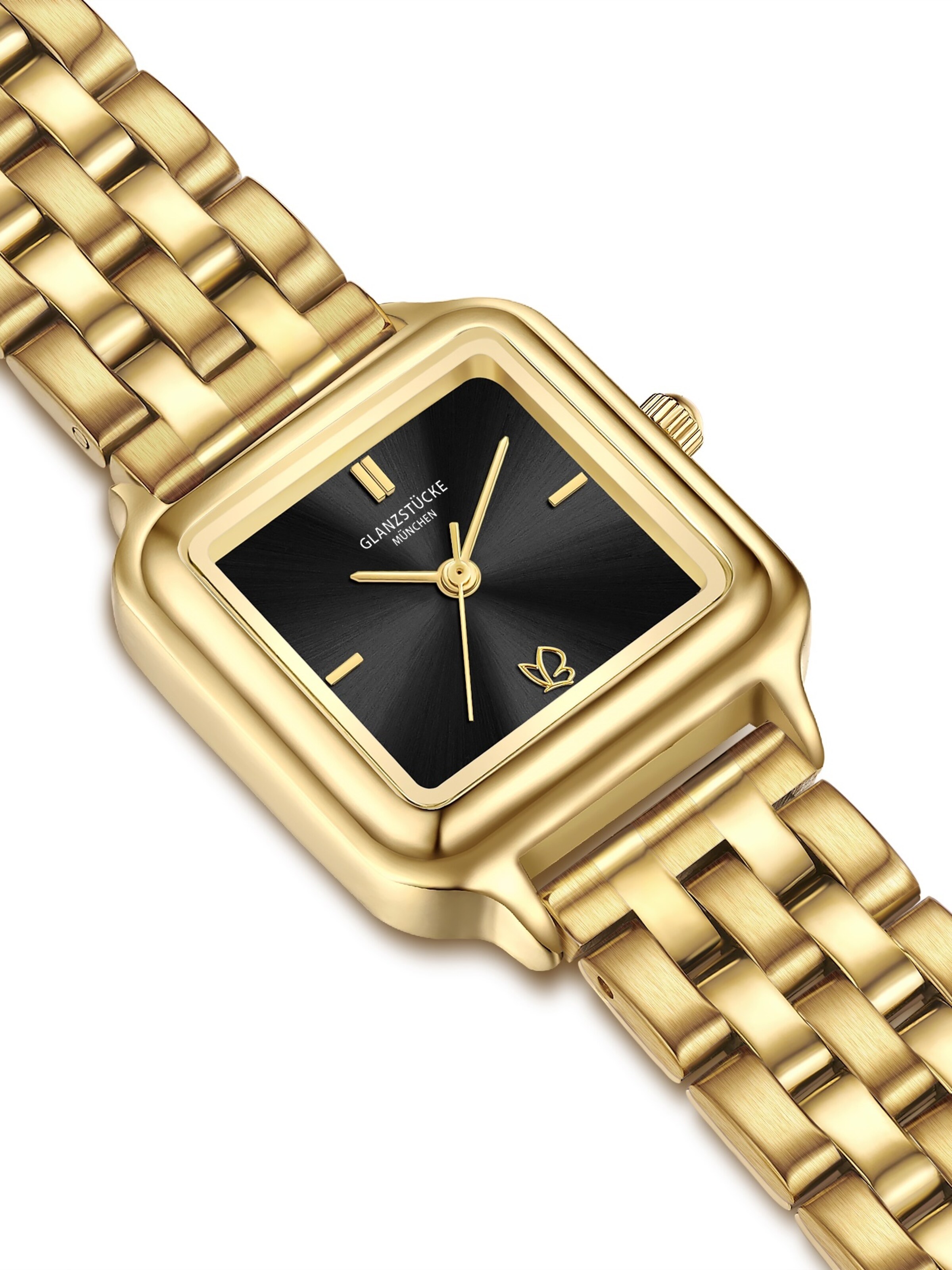 Montre à affichage analogique Glanzstücke München en or