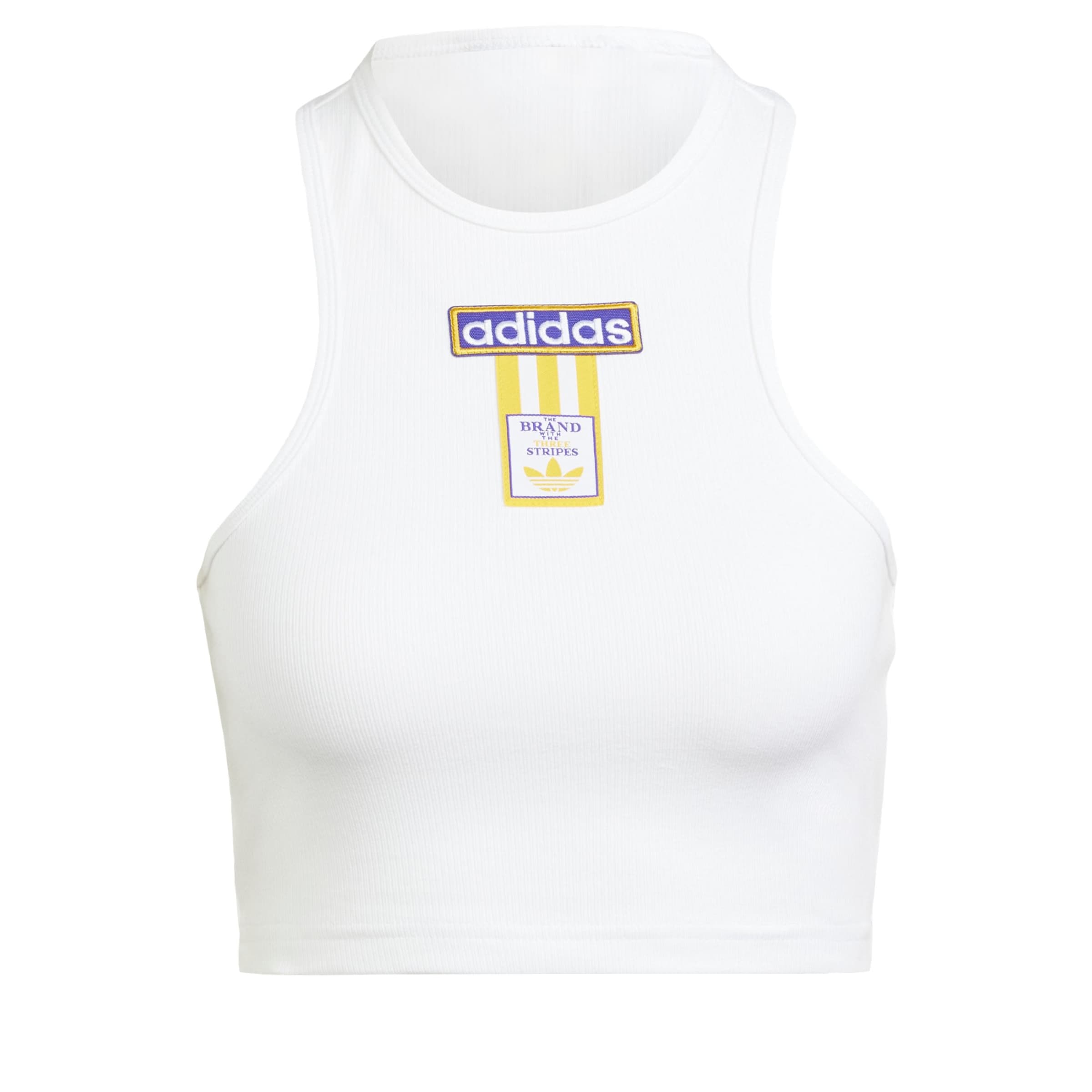 Top 'Adibreak' di ADIDAS ORIGINALS in bianco: frontale