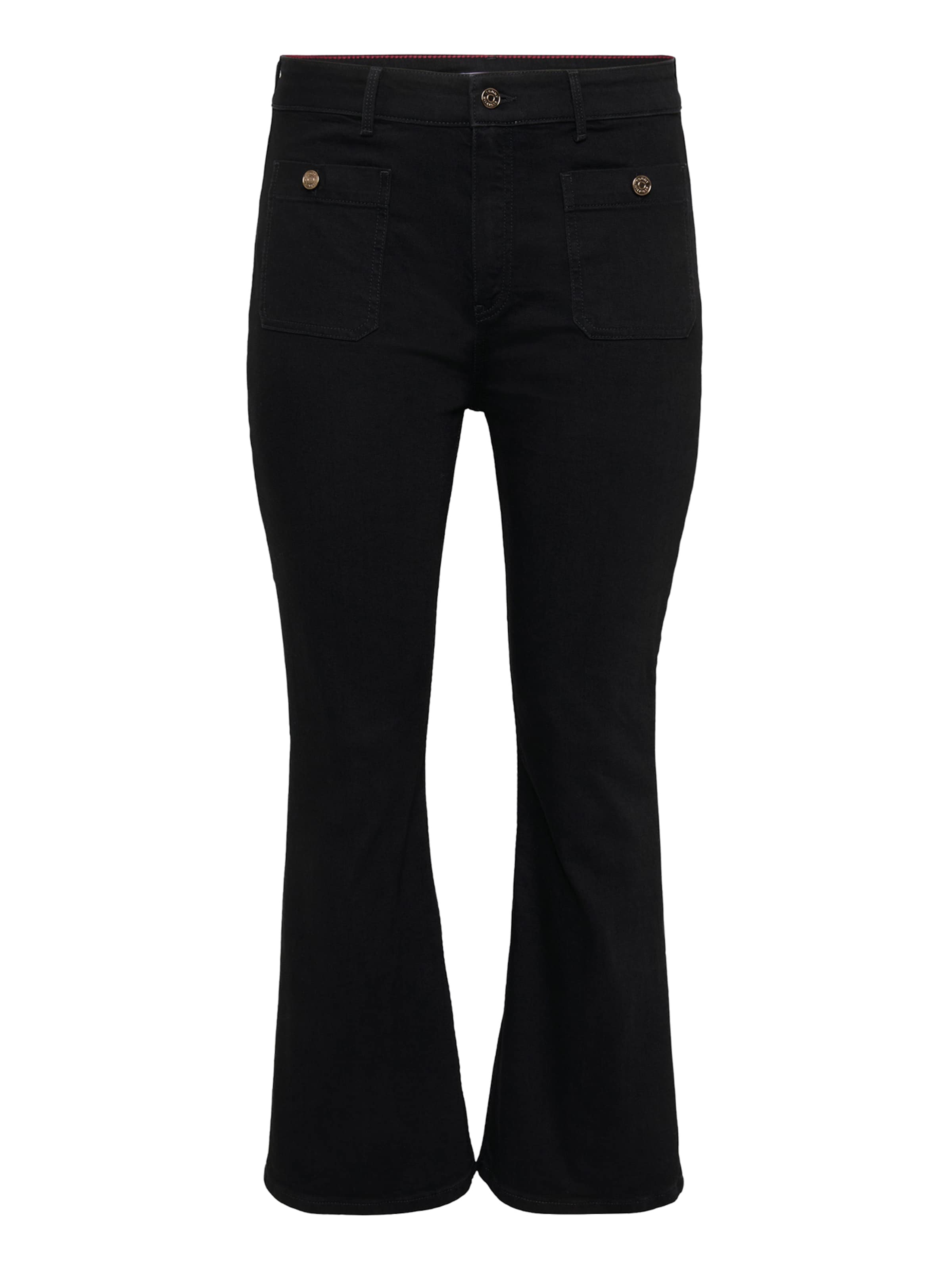 Tommy Hilfiger Curve Bootcut Jeans i sort: forside