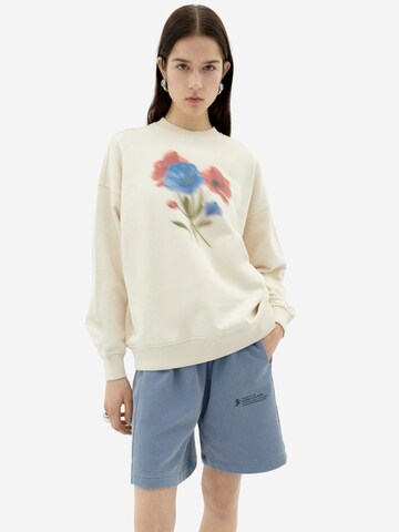 Thinking MU - Sudadera ' JIMENA ' en blanco: frente