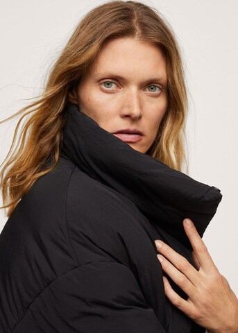 MANGO Winter Jacket 'Nata' in Black