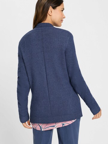 Olsen Cardigan in Blazer-Optik, mit aufgesetzten Taschen in Blau