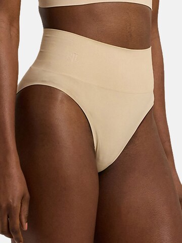 Lauren Ralph Lauren Slip ' High Cut Brief - Luxe Smoothing ' in Beige