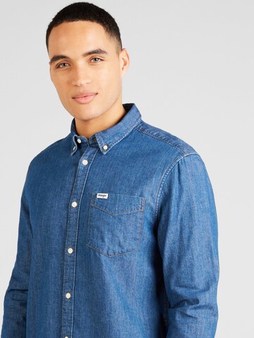 WRANGLER Regular Fit Hemd in Blau