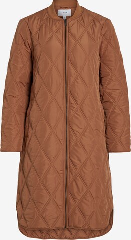 VILA Between-Seasons Coat in Brown: front