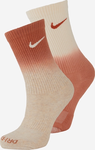 Nike Sportswear Κάλτσες 'Everyday Plus' σε μπεζ: μπροστά