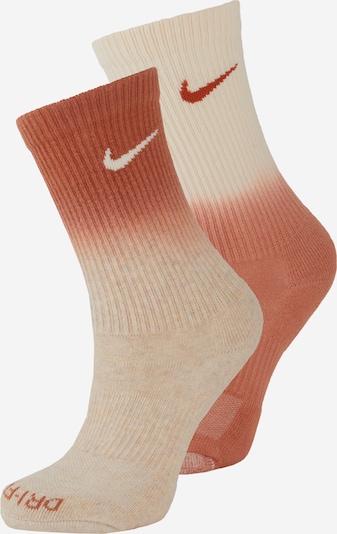 Nike Sportswear Nogavice 'Everyday Plus' | bež / oranžna barva, Prikaz izdelka