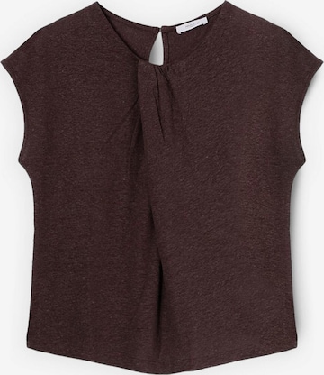 MOTIVI Shirt in Bruin: voorkant