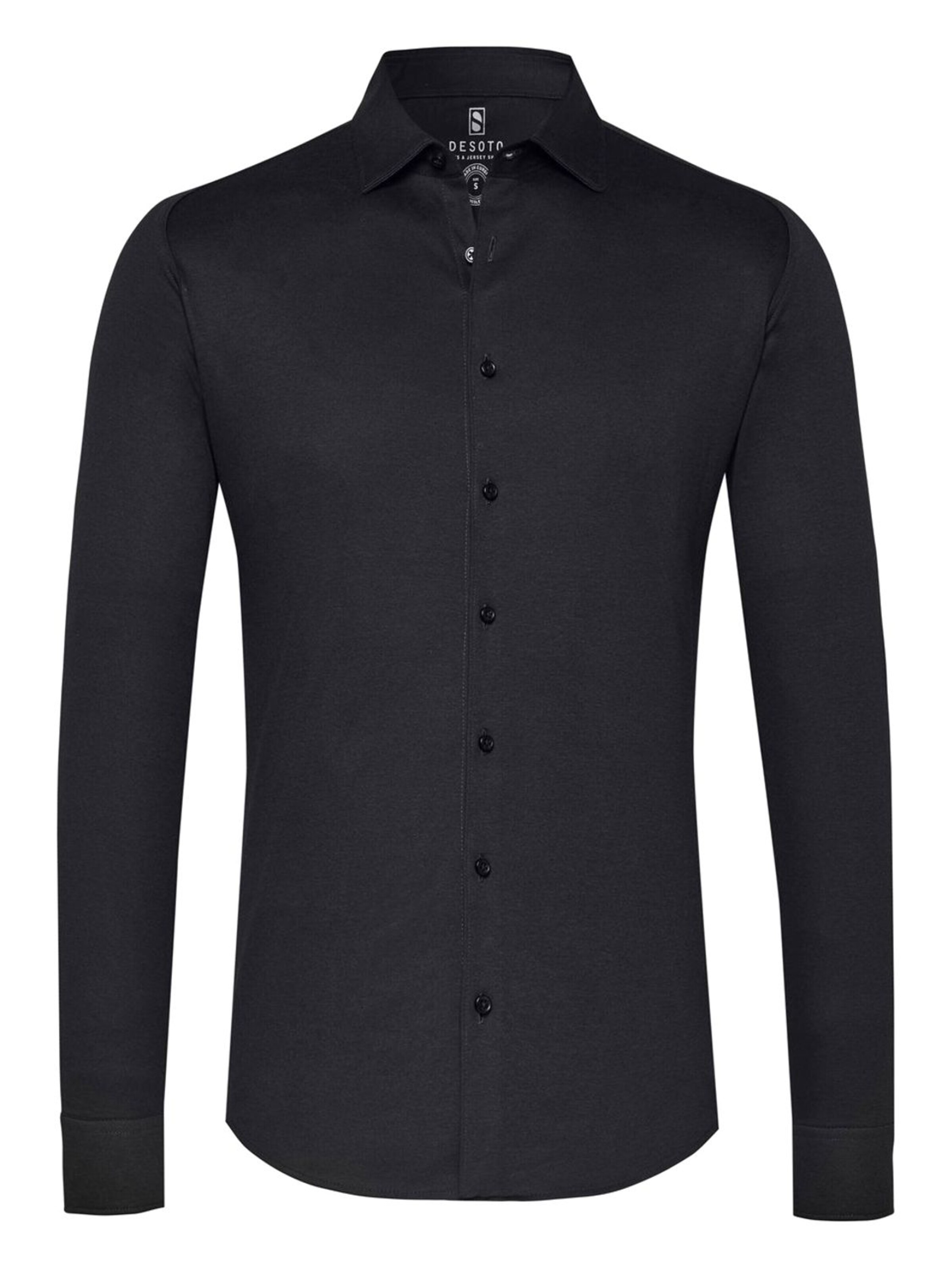 DESOTO Button Up Shirt in Black: front
