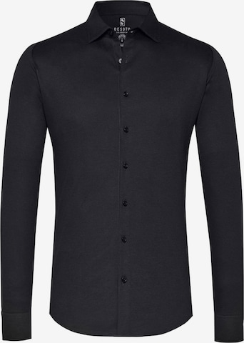 Chemise 'Kent' DESOTO en noir : devant