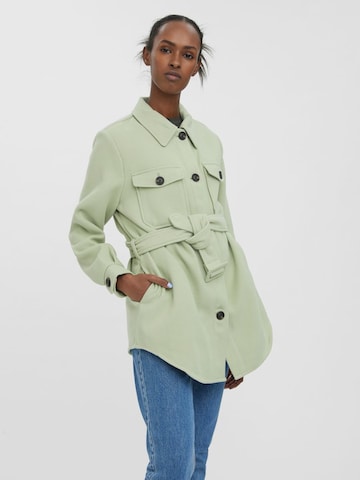 VERO MODA Přechodný kabát 'Cala' – zelená: přední strana