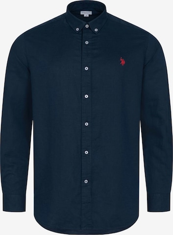 U.S. POLO ASSN. Overhemd in Blauw: voorkant