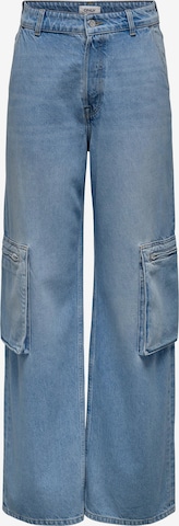 ONLY Loose fit Cargo Jeans 'Hope' in Blue: front