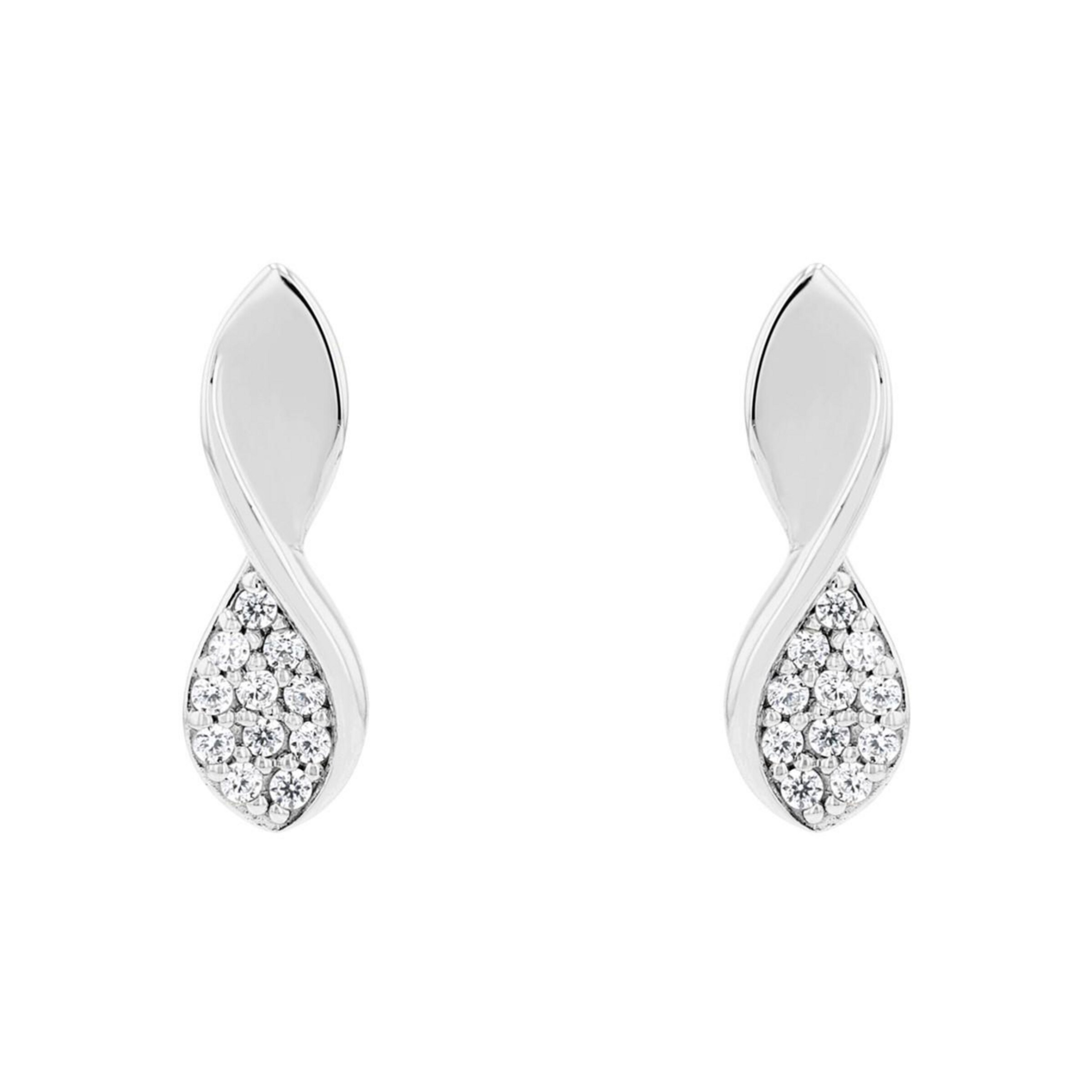 AMOR Earrings in Silver: front