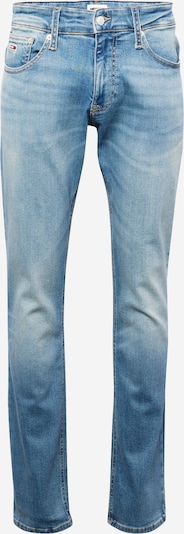 Tommy Jeans Teksapüksid 'SCANTON SLIM' sinine teksariie / punane / valge, Tootevaade
