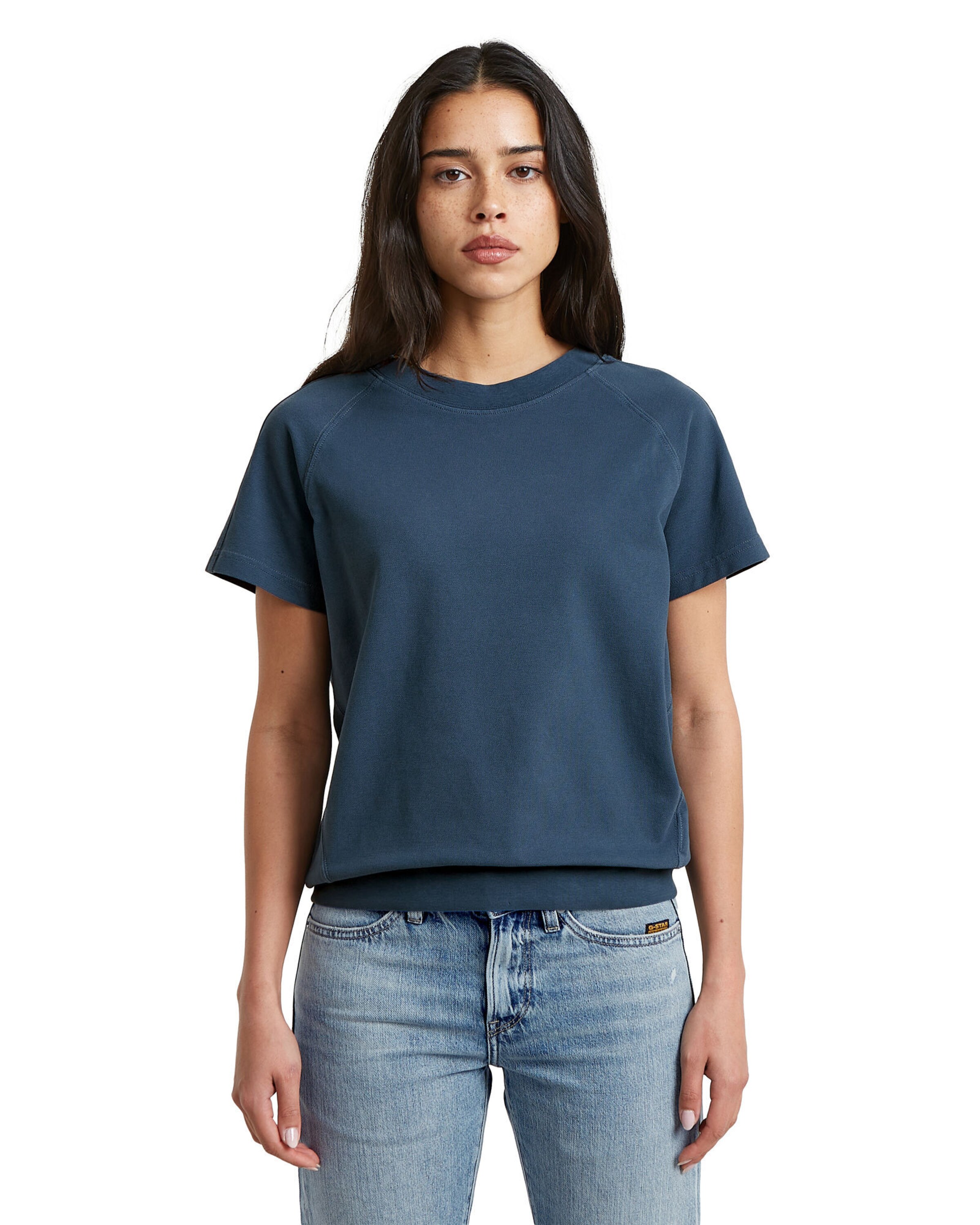 G-STAR Shirt 'Raglan T-Shirt' in Blauw: voorkant