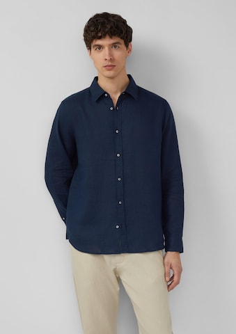 s.Oliver Regular Fit Hemd in Blau: Vorderseite