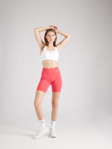 NIKE Skinny Workout Pants 'ONE' in Red