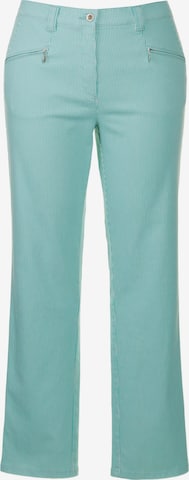 Ulla Popken Regular Broek in Blauw: voorkant