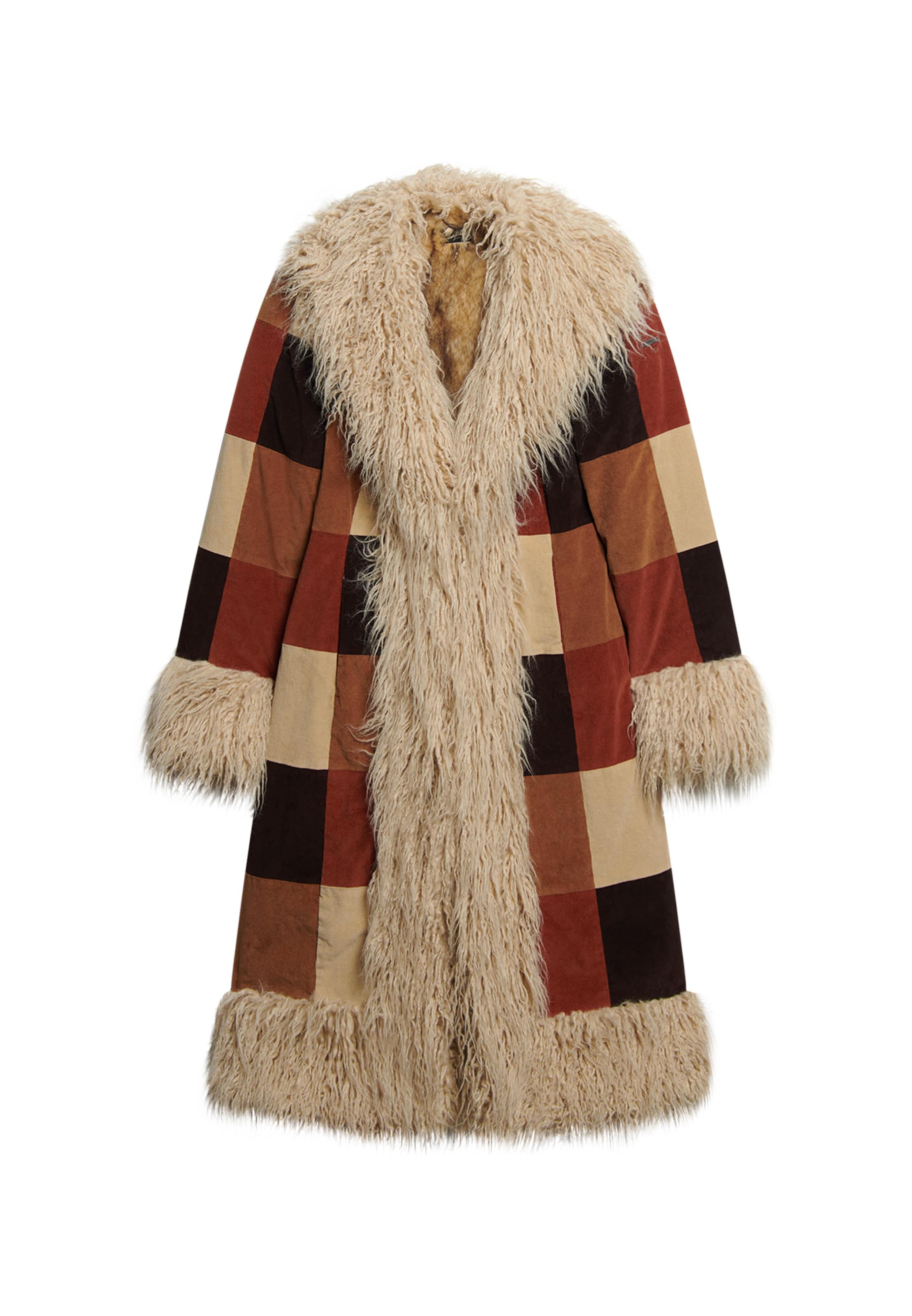 Manteau d’hiver 'Afghan' Superdry en marron : devant