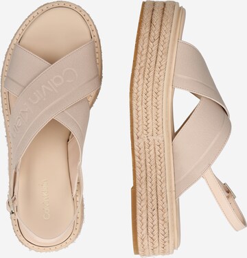 Calvin Klein Sandals 'SNDL HE' in Beige