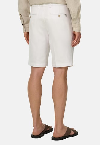 Boggi Milano Slimfit Bandplooibroek in Wit