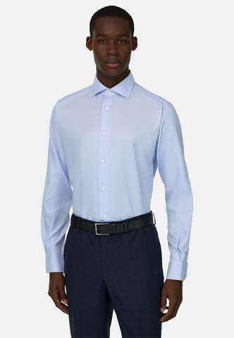Boggi Milano Regular Fit Hemd in Blau: Vorderseite
