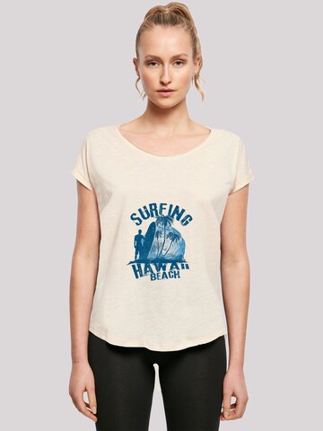 F4NT4STIC Shirt 'Hawaii Surf Beach Summer' in Beige: voorkant