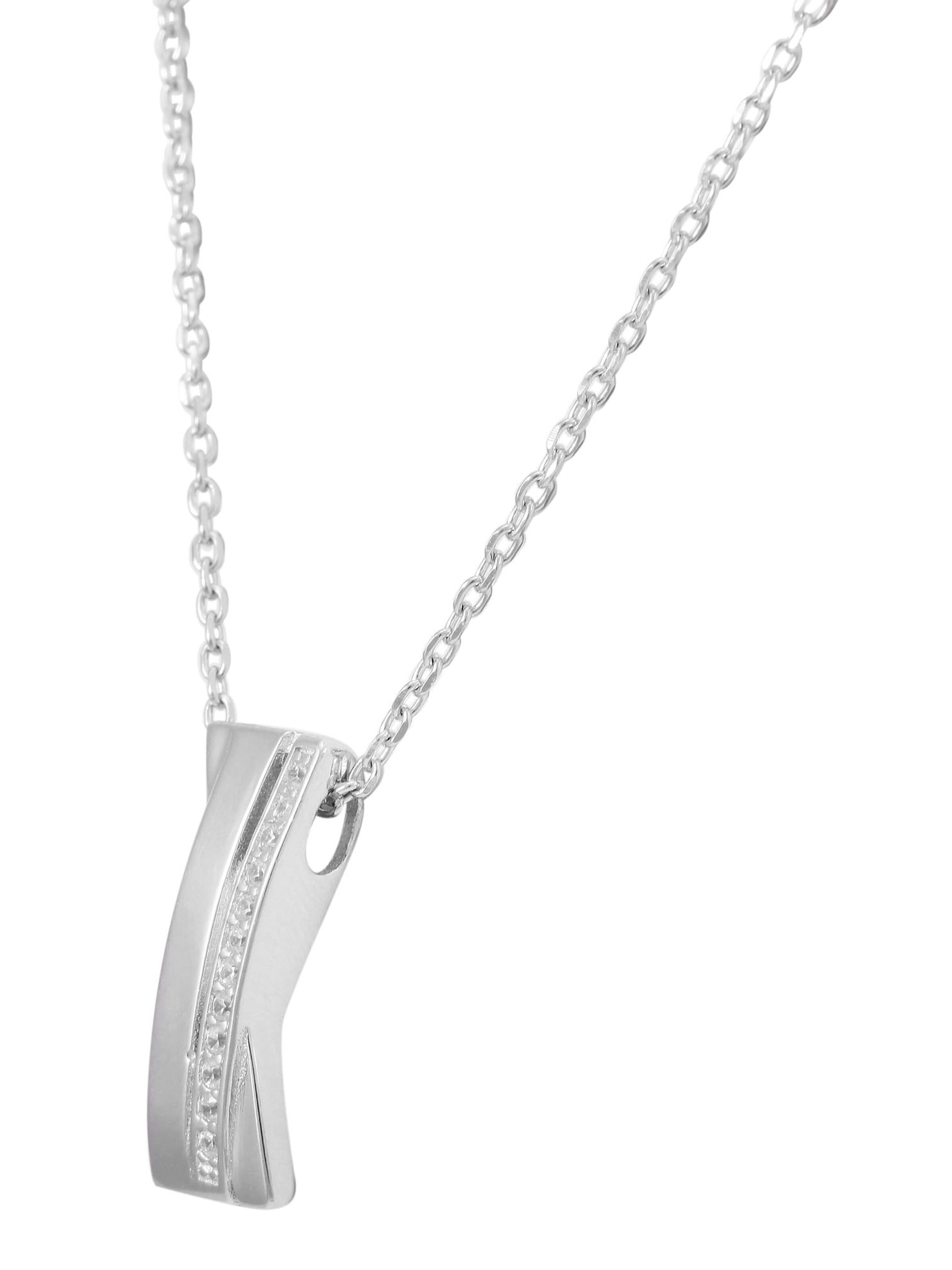 Akzent Pendant '"Leoline" aus 925 Sterlingsilber, rhodiniert, langlebig' in Silver
