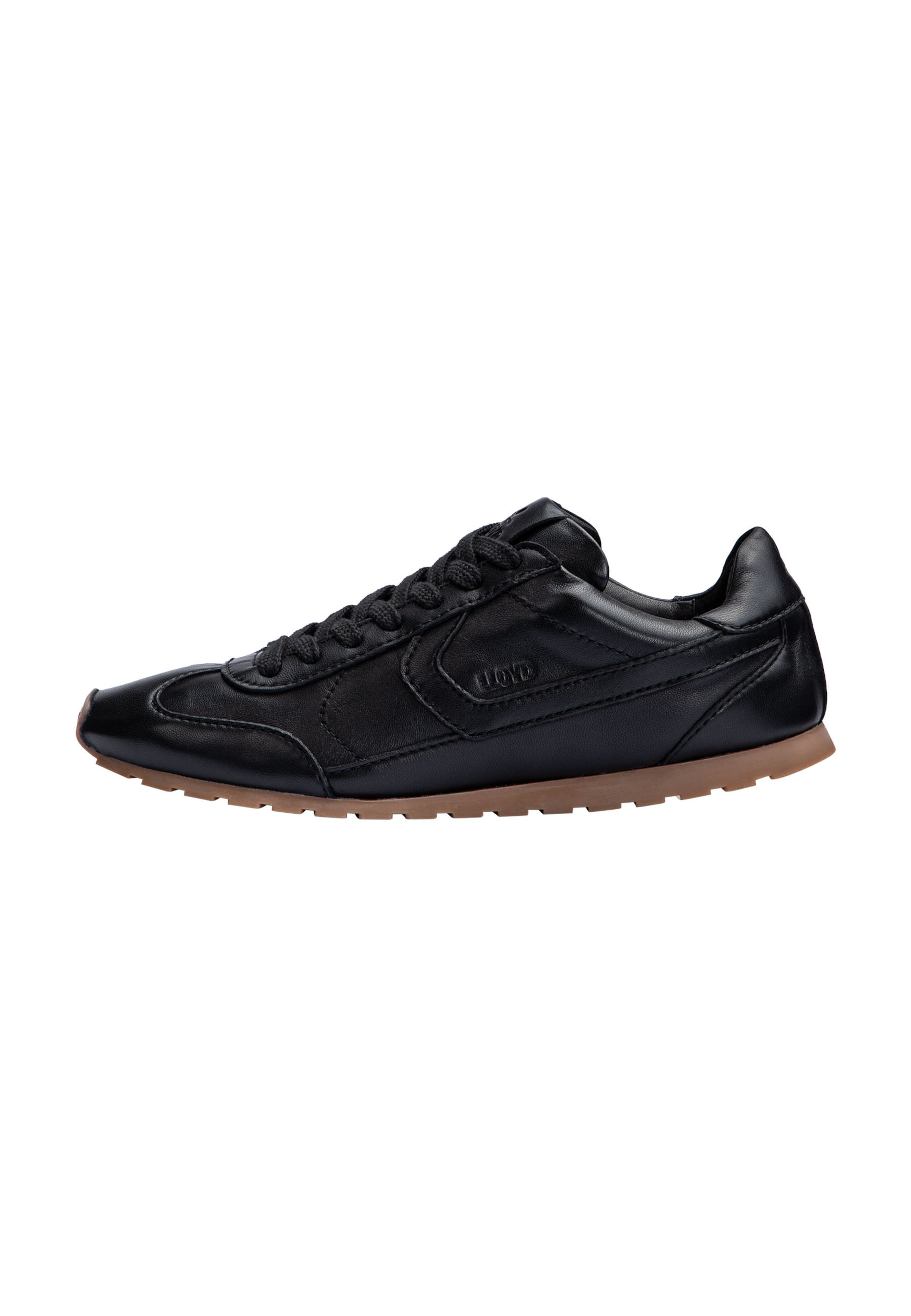 LLOYD Platform trainers in Black: front