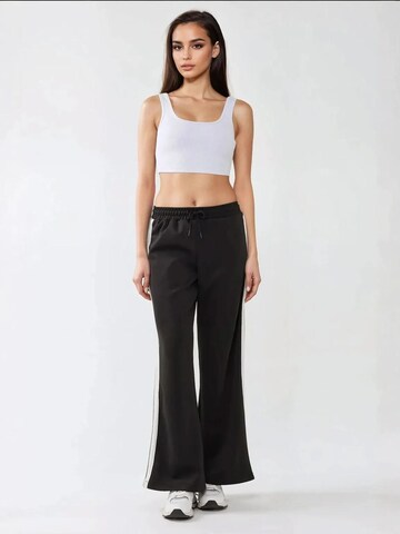 Wide Leg Pantalon de sport Hiccup en noir