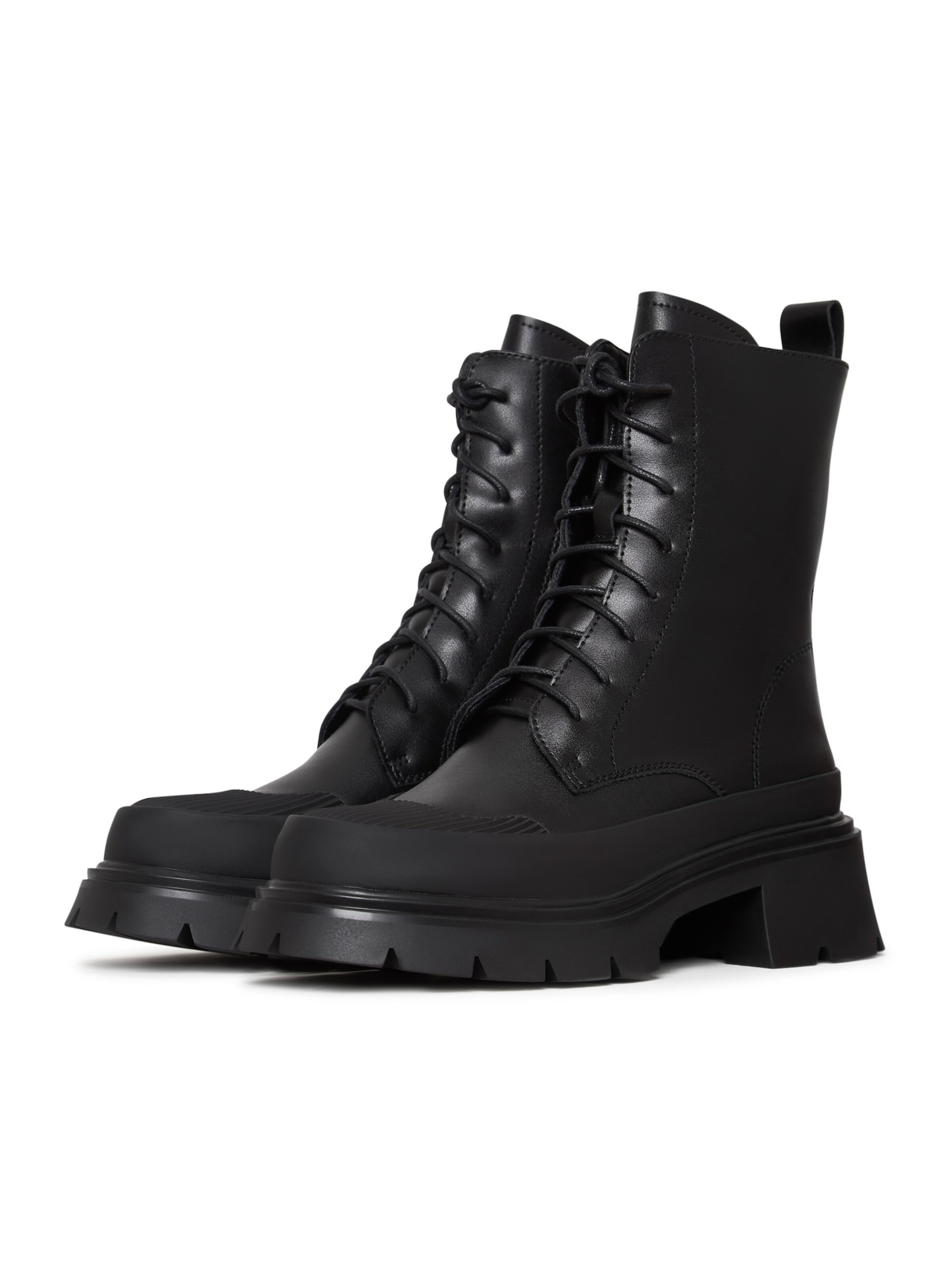 CESARE GASPARI Schnürstiefelette in Schwarz