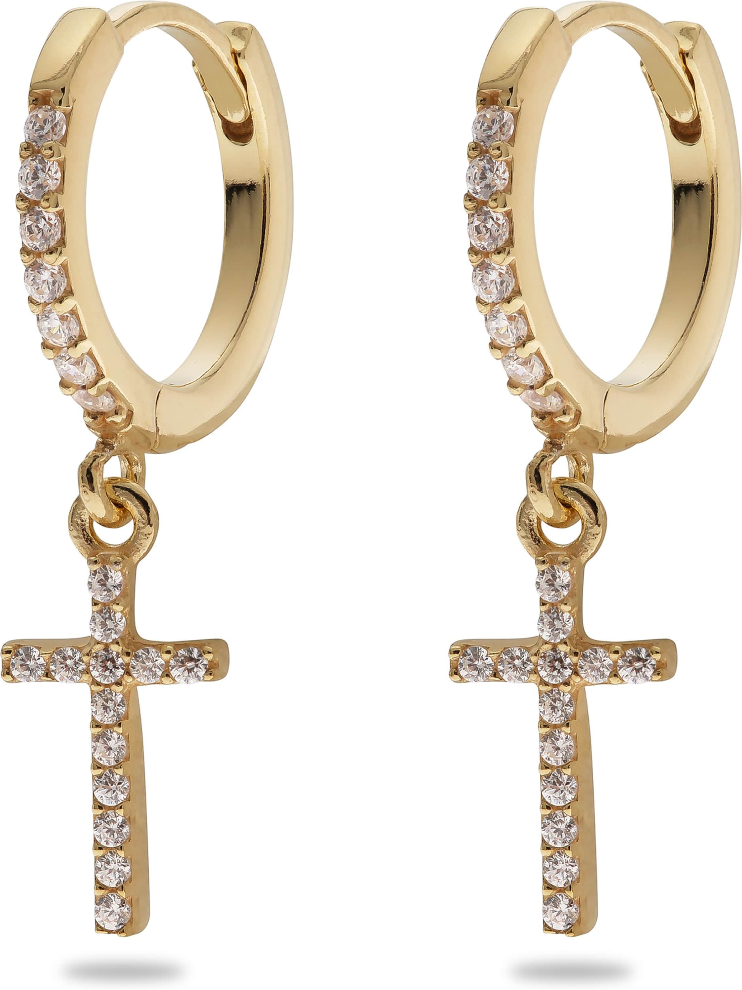 CHRIST Earrings in Gold: front